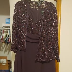 Plum Purple 2 Pc Mother Dress